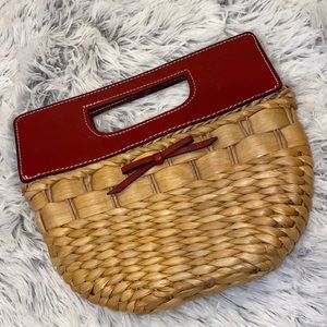 Wicker & Red Fashionable Liz Claiborne Clutch